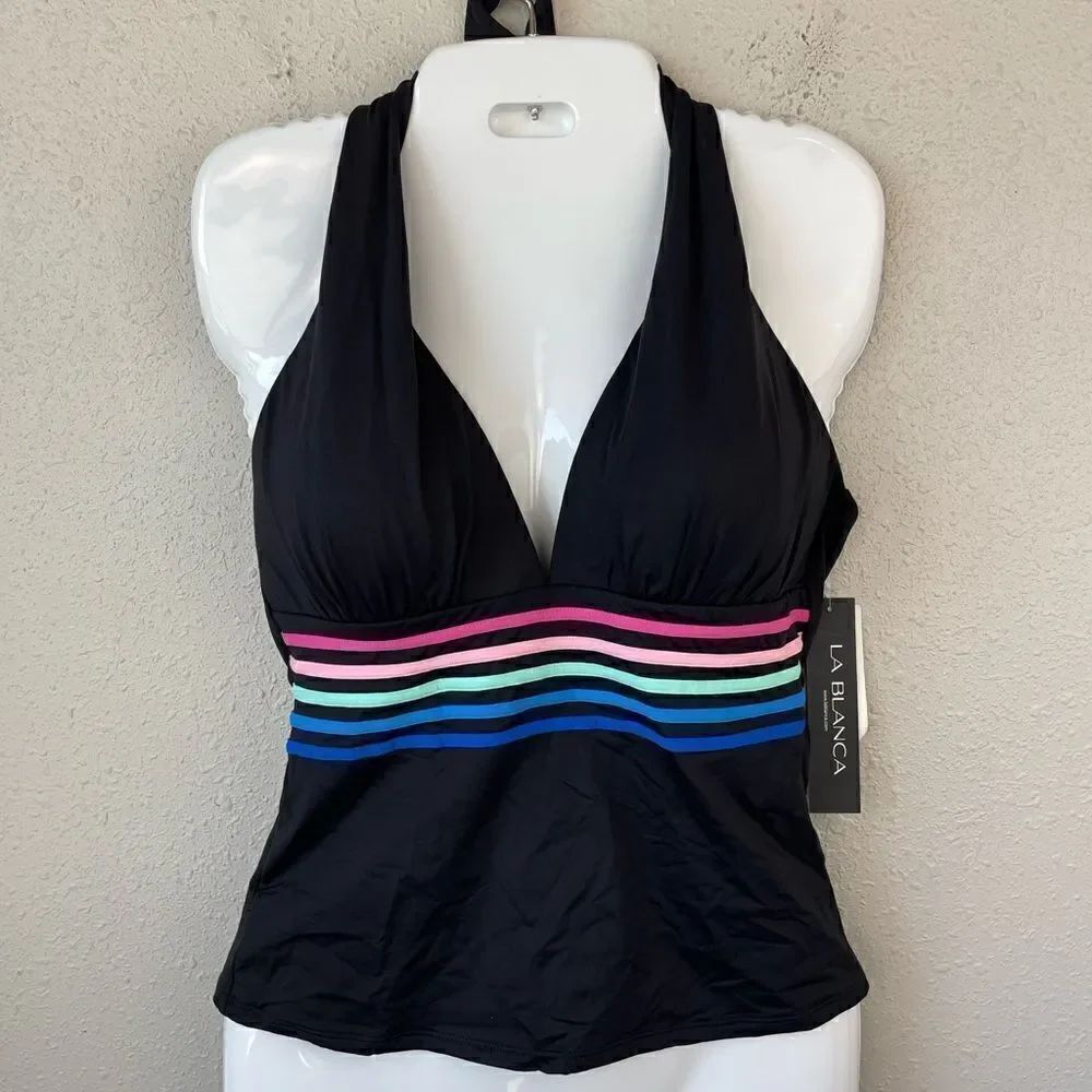 NWT La Blanca Tankini Top Size 6 - 14